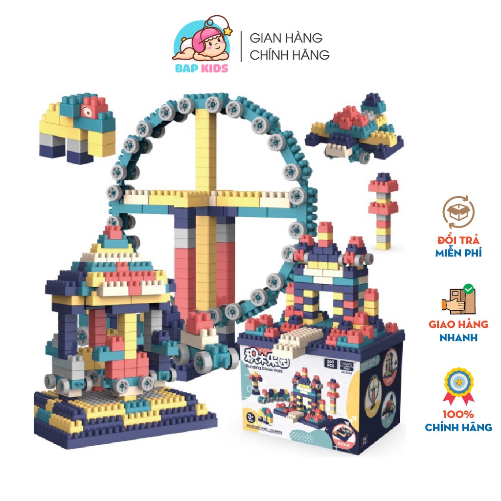 Đồ chơi xếp hình Lego 502 chi tiết cho bé lắp ráp phát triển tư duy sáng tạo