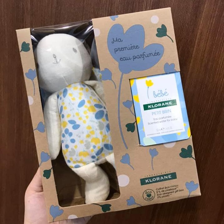 SET Nước Hoa Gấu Klorane - Nước Hoa Trẻ Em Tặng Kèm Thỏ Bông Bebe Pháp 50ML | Thế Giới Skin Care