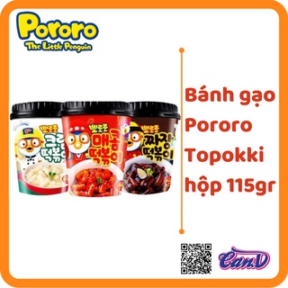 (4 vị) Bánh gạo Pororo Topokki hộp 115gr