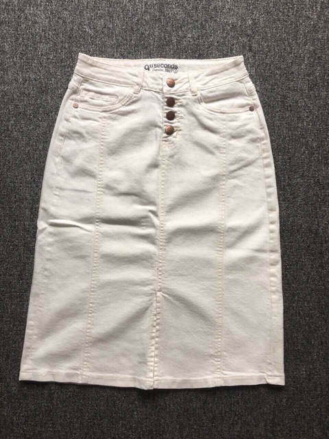 Chân váy dài jeans đóng cúc mới