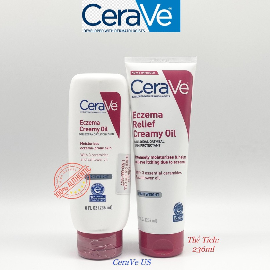 Kem dưỡng cho da chàm-ngứa-da cơ địa CeraVe Eczema Creamy Oil