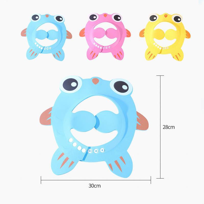 Mũ gội đầu cho bé hình cá chắn nước chắn bọtSHOPEMTRANG07Nón chắn nước cho bé chống nước bắn vào tai