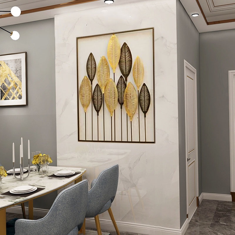 Tranh Sắt Decor Treo Tường Nghệ Thuật Lá Cây size 80cm mã A0392