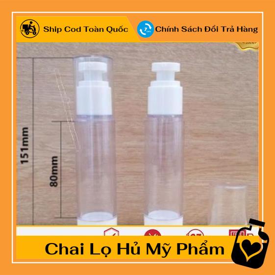 Chai Chiết Mĩ Phẩm ❤ Chai nhựa xịt giọt hút chân không 50ml chiết mỹ phẩm , phụ kiện du lịch