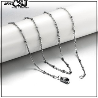 [CSJ]DÂY CHUYỀN NỮ INOX MẮC XÍCH BI CÁCH ĐIỆU ĐẸP GIÁ RẺ