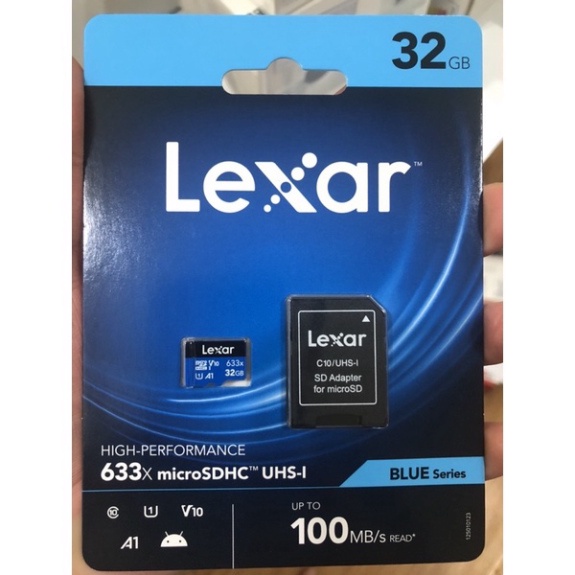 Thẻ Nhớ 32G Lexar 32GB MICRO 633X Tốc Độ 100mb/s (hàng chính hãng Mai Hoàng)