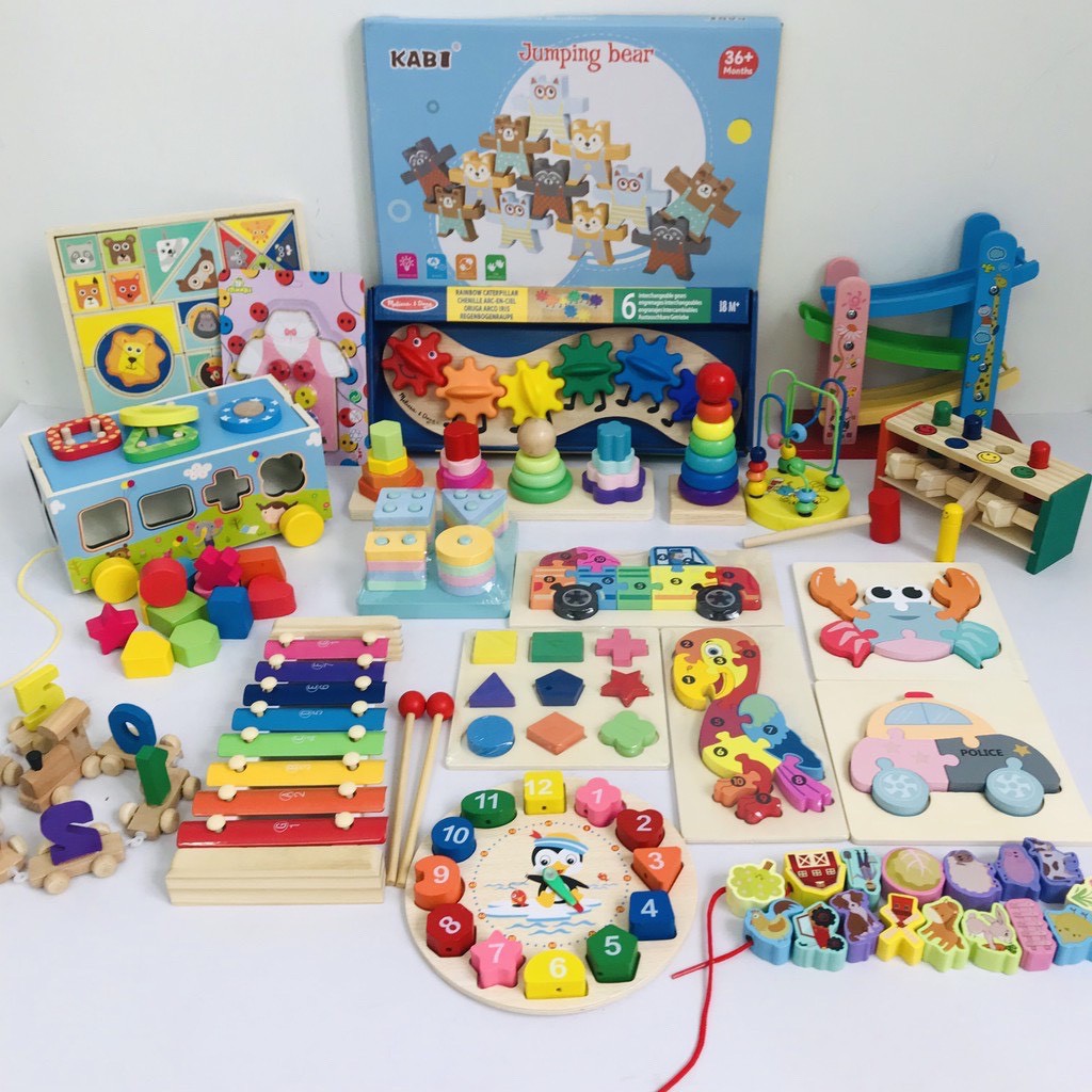 Tổng hợp các sản phẩm đồ chơi phát triển tư duy phát triển kỹ năng cho bé - Giáo cụ Montessori