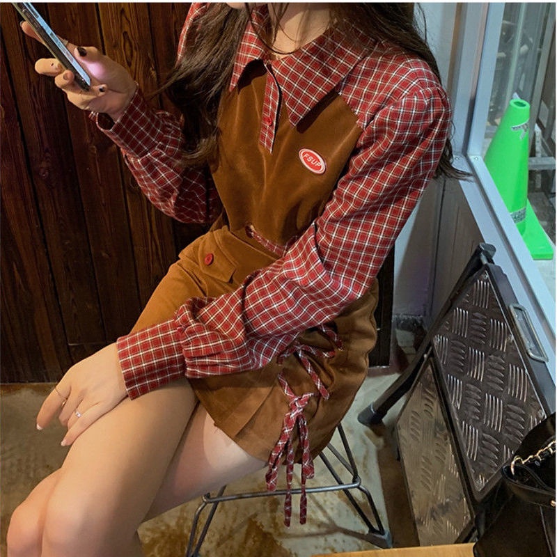 Set Áo Và Chân Váy Cột Dây Họa Tiết Kẻ Sọc Thời Trang Mùa Xuân 2022 Mới Cho Nữ