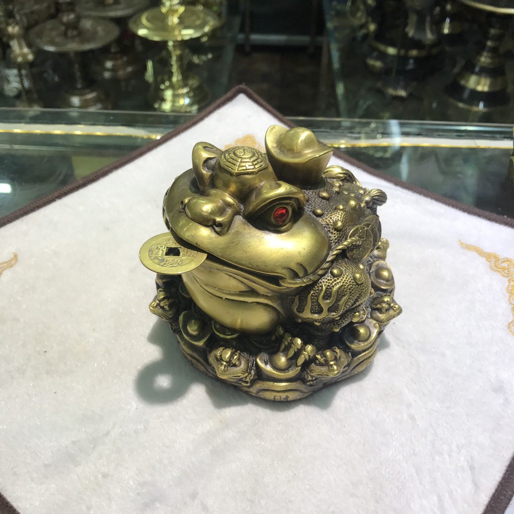 Cóc ngậm tiền (Thiềm thừ) bằng đồng vàng | BigBuy360 - bigbuy360.vn