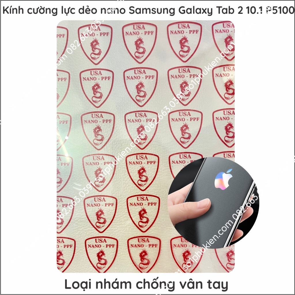 Dán cường lực Samsung Galaxy Tab 2 10.1 P5100 dẻo nano