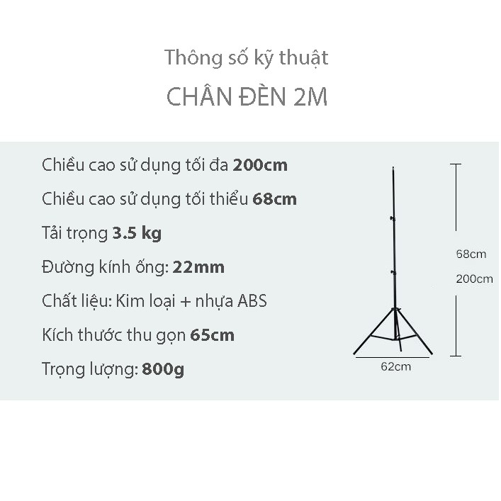 Full bộ tay boom treo tấm hắt sáng 170cm