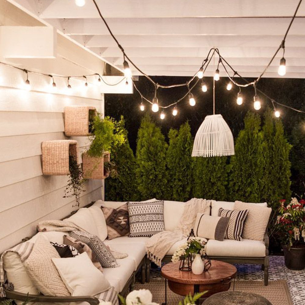 DÂY ĐÈN BÓNG CHANH lắp Chuôi e27 ngoài trời sẵn bóng 3W