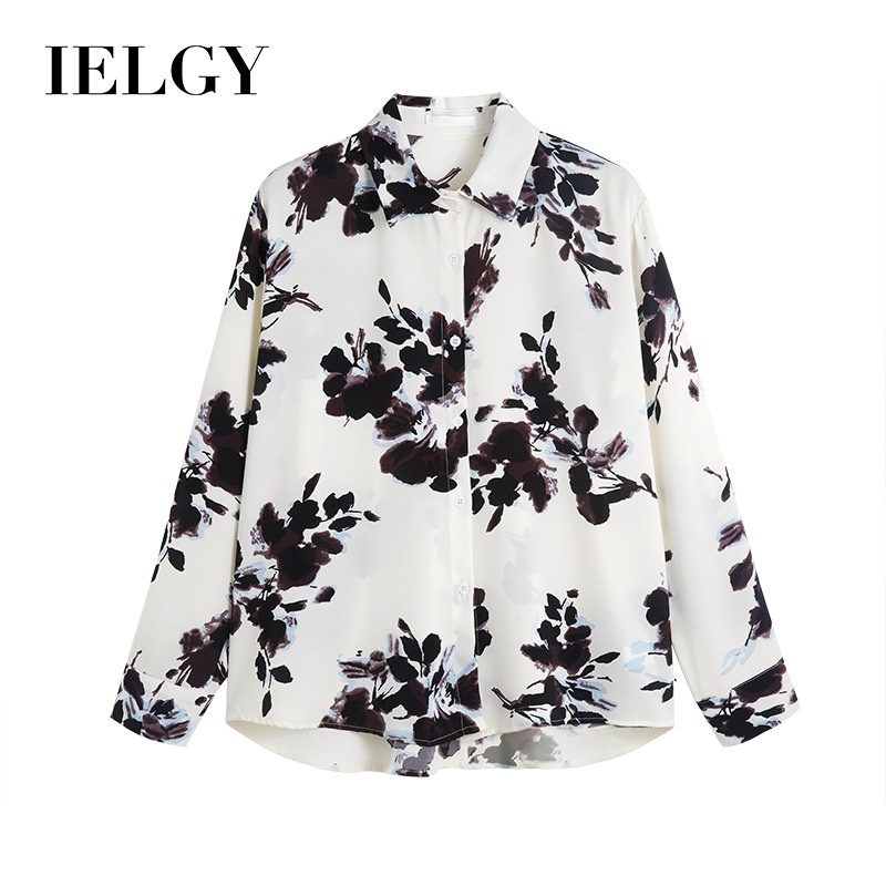 Áo sơ mi IELGY chiffon thiết kế mới 2022 phong cách retro thời trang cho nữ