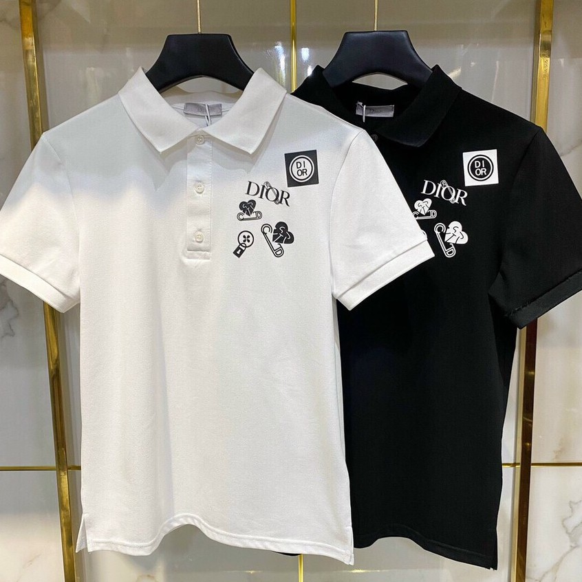 Áo Phông Polo Tay Ngắn Dáng Suông In Sticker Trước Ngực Chất Thun Cá Sấu Siêu Mát - AC79 - Xuongmaytrungkien | BigBuy360 - bigbuy360.vn