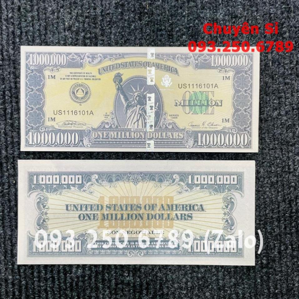 [GIÁ SỈ] Tờ Tiền 1 Triệu USD Lưu Niệm, Triệu Đô Siêu Cấp Mỹ Kỷ Niệm Có Bảo An Huỳnh Quang Đẹp Mắt
