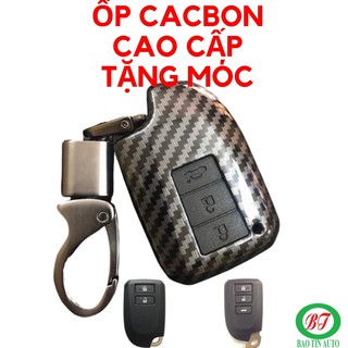 Ốp chìa khoá Vios, Yaris 2018- 2020... ❤ Freeship ❤ Vân cacbon cao cấp