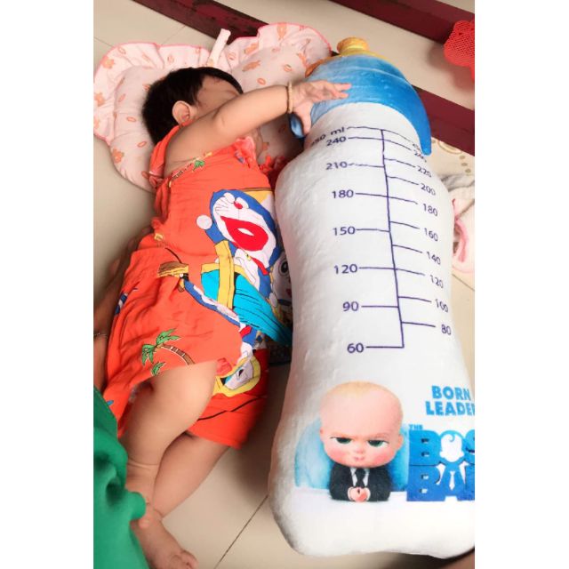 GỐI ÔM BÌNH SỮA BABY BOSS (70cm) GỐI ÔM HÌNH BÌNH SỮA ( ẢNH + VIDEO THẬT 100%)