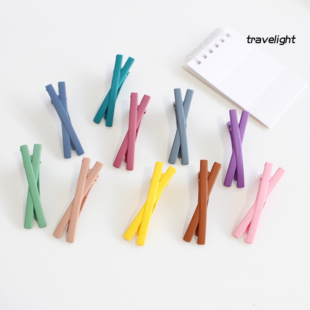 Kẹp Tóc Nhựa Acrylic Màu Sắc Trơn Xinh Xắn Cho Bé Gái