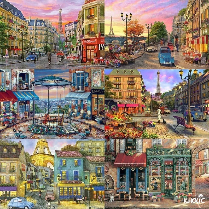 Paris, jigsaw puzzle, 300/500/1000 pieces ghép hình bằng gỗ, đồ chơi