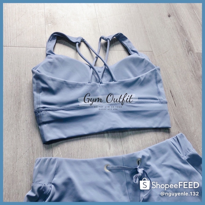 Set Tập Thể Chất Lulu Size 6 màu Ice Blue