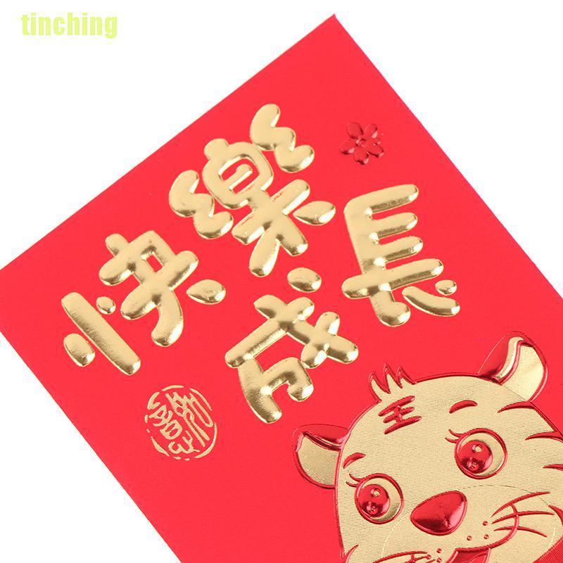 Bao Lì Xì Năm Mới Họa Tiết Hổ Xinh Xắn Chất Lượng