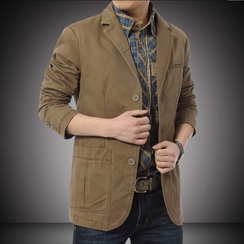 Áo Khoác Vest Dáng Rộng Cỡ Lớn Thời Trang Xuân Thu 2019 Cho Nam Trung Niên
