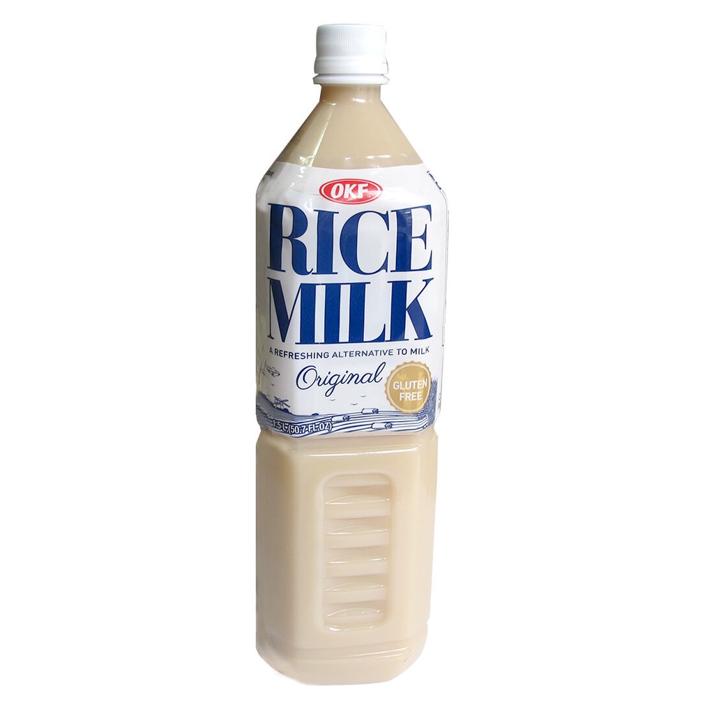 Nước sữa gạo không đường Hàn Quốc OKF RICE MILK “NO SUGAR ADDED” chai 0.5lit
