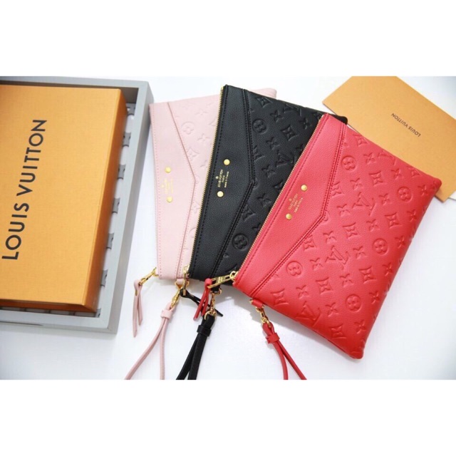 Clutch cầm tay da dê sz 25, full box
