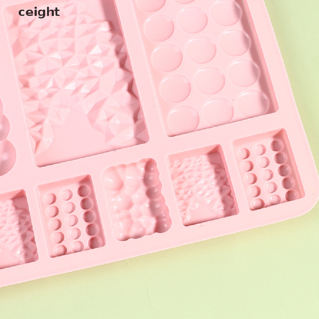 Khuôn silicone mềm 9 ngăn làm bánh kẹo/ sô cô la/ bánh quế tiện dụng