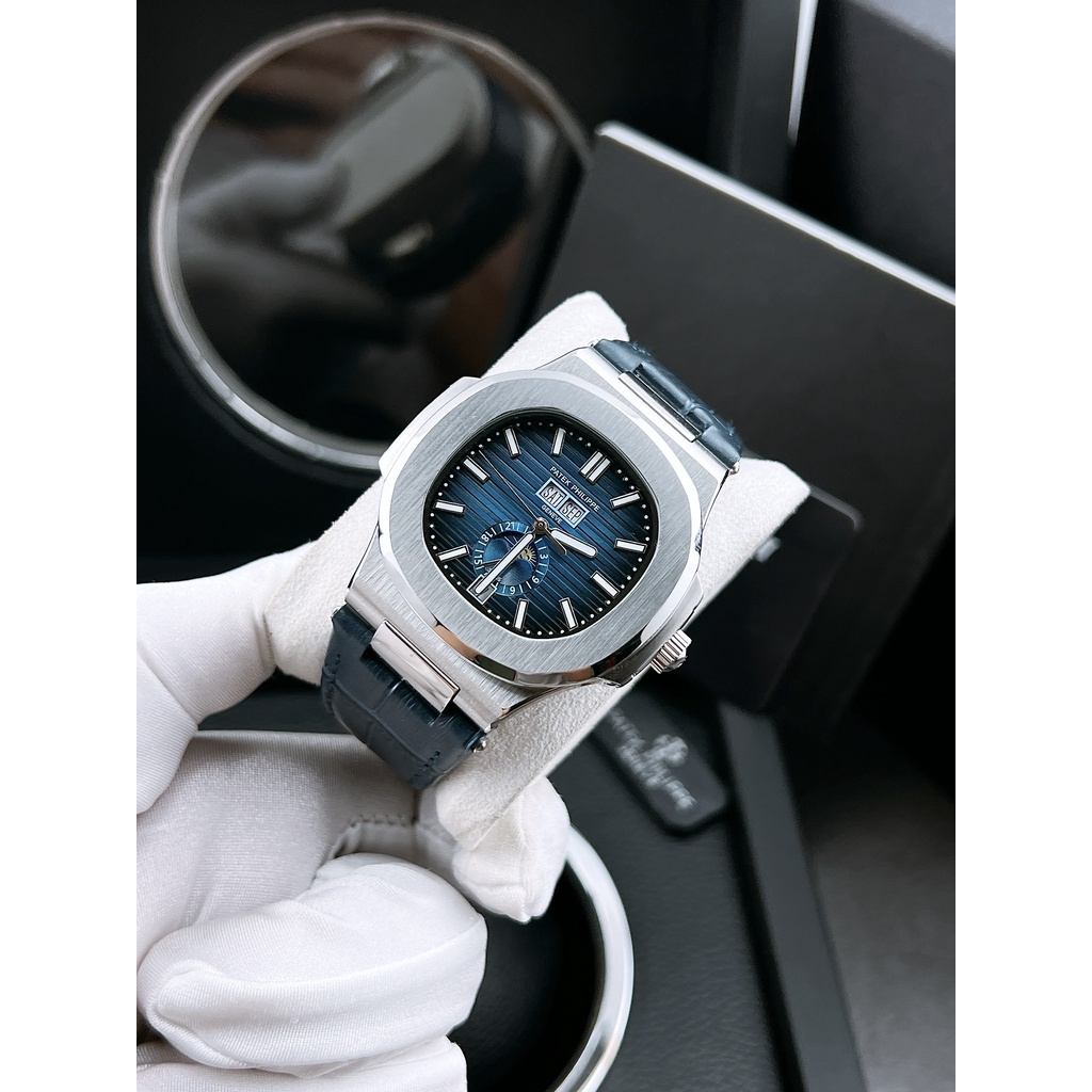 Đồng hồ nam Patek Phillip Nautilus 5726A 42mm máy cơ nhật cao cấp, chạy full kim, viền trơn