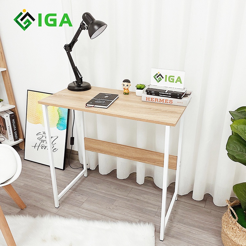 Bàn làm việc IGA Thông Minh, bàn học mini tiết kiệm diện tích phù hợp với nhiều không gian- GM09