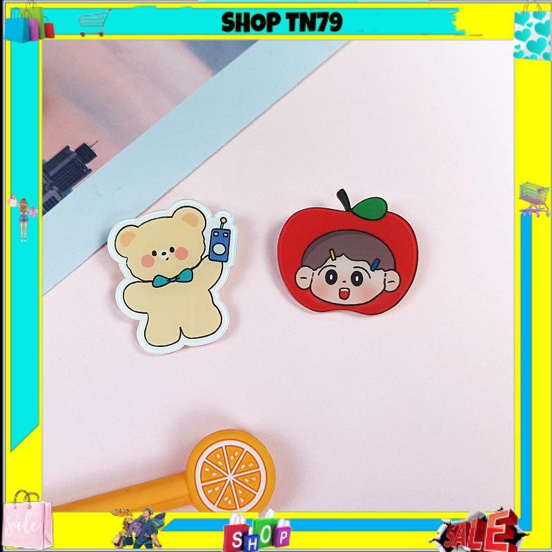 Pin cài balo sticker phụ kiện cài trang trí túi xách balo đáng yêu ngẫu nhiên SHOP-79