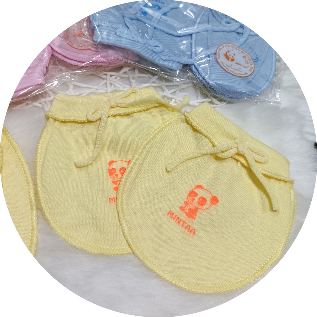 Bao tay chân cho bé loại buộc dây loại đẹp, vải cotton