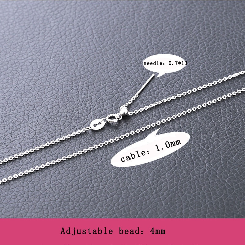 Vòng cổ Bạc Sterling S925 100% Tự Làm Thời Trang
