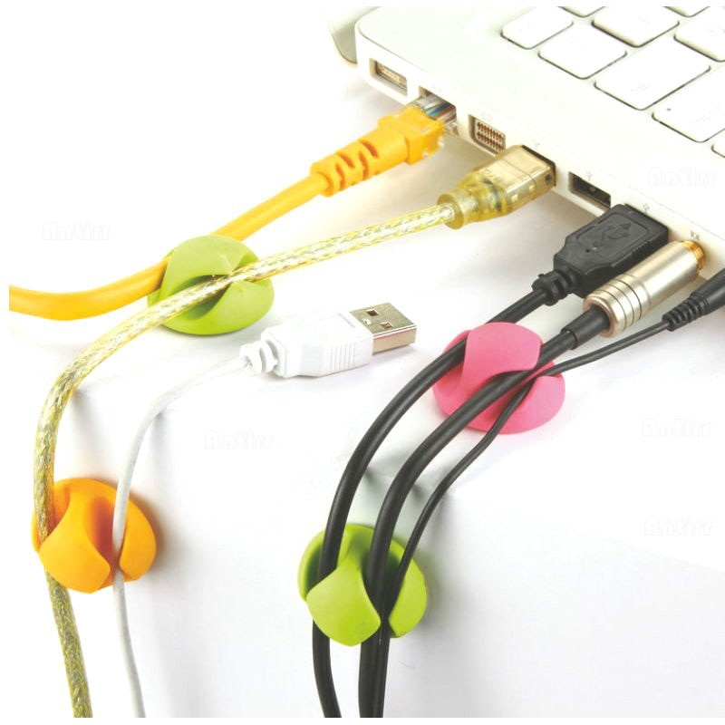 Bộ 5 Giá Đỡ Dây Cáp / Kẹp Tự Dính Gọn Gàng Tiện Dụng