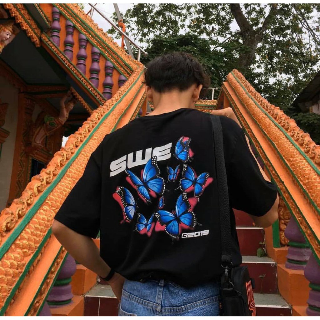 Áo Thun SWE Local Brand Unisex Nam Nữ Streetwear Oversize Tee Basic Form Rộng Tay Lỡ Cổ Tròn