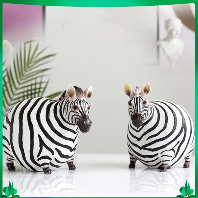 Small Animals Zebra Wildlife Animal Figurine Zoo Figure Resin Playset Toys for Boys and Girls 3-8 Years Old