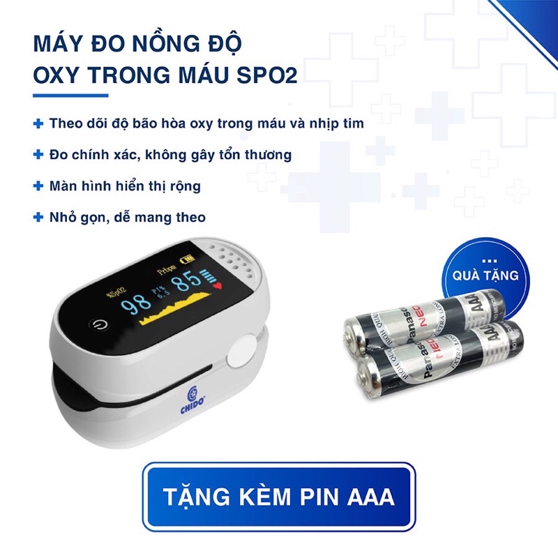 Máy đo SPO2, Máy đo nồng độ oxy trong máu và đo nhịp tim cầm tay