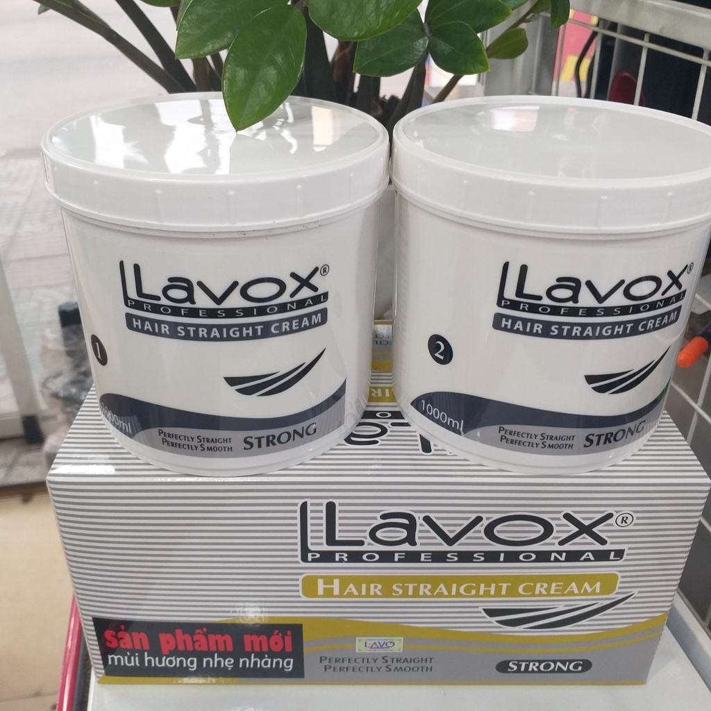 Thuốc duỗi tóc Lavox tóc khỏe 1000ml x2