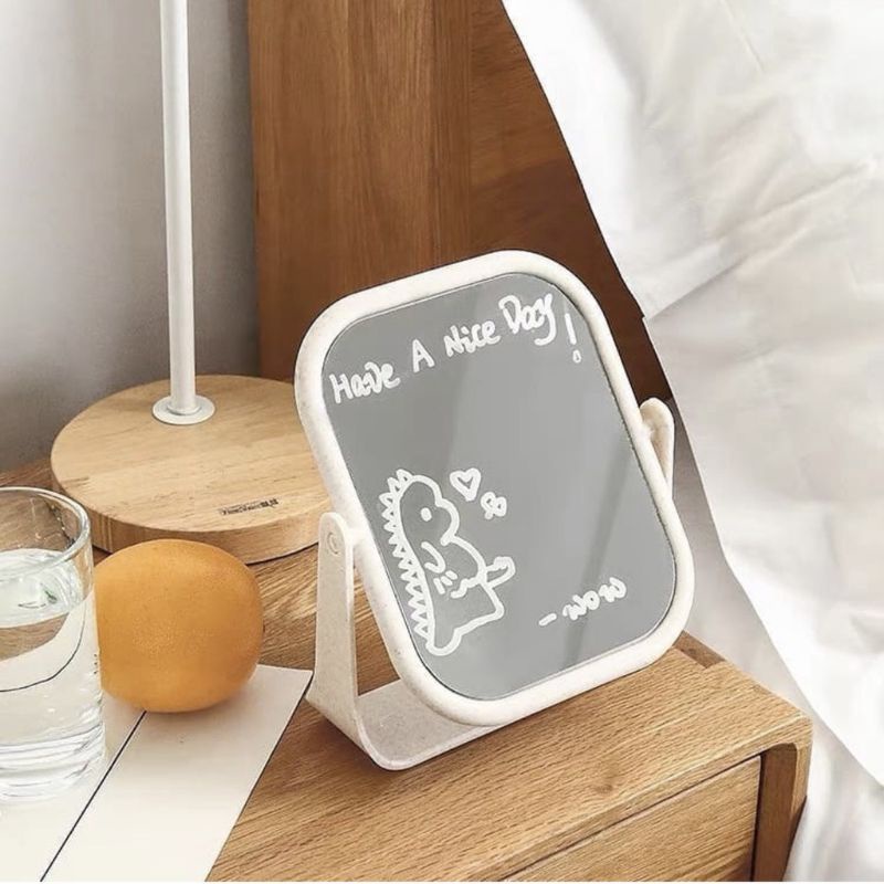 Gương trang điểm để bàn,gương xoay 360"