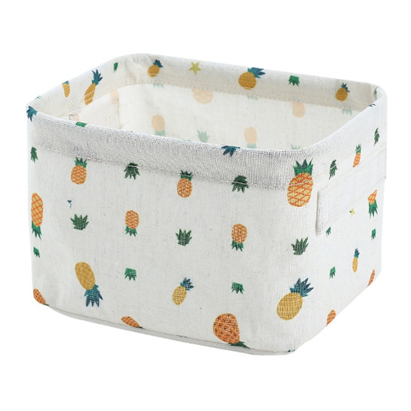 Giỏ Đựng Đồ Bằng Vải Canvas Mini Dễ Thương Có Thể Gập Lại