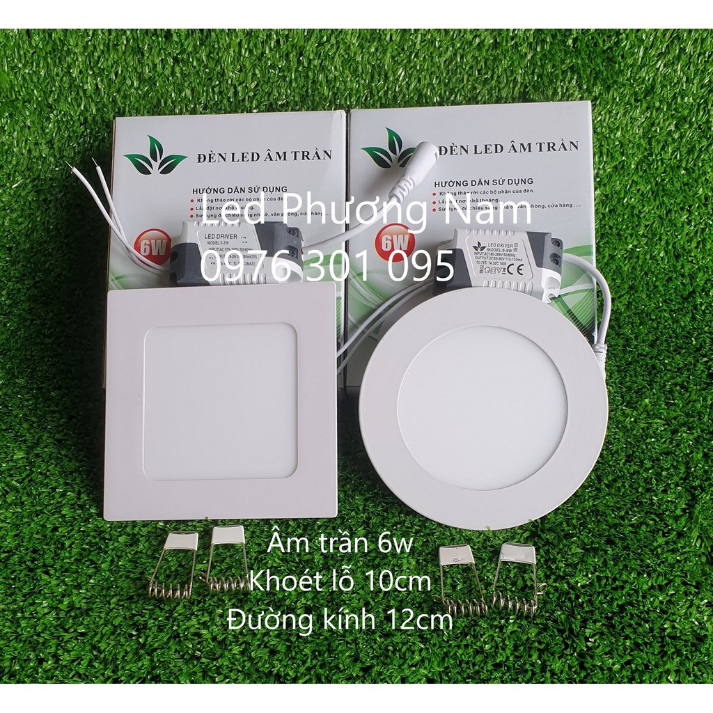  Bóng đèn led âm trần downlight 6W  Tròn - Vuông ( Trắng - Vàng )