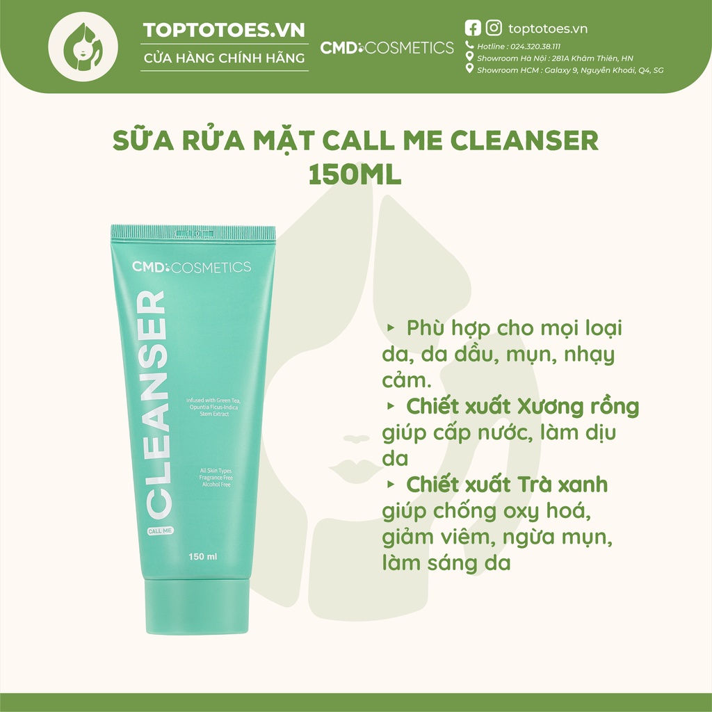Sữa rửa mặt CMD CALL ME CLEANSER - 150ML
