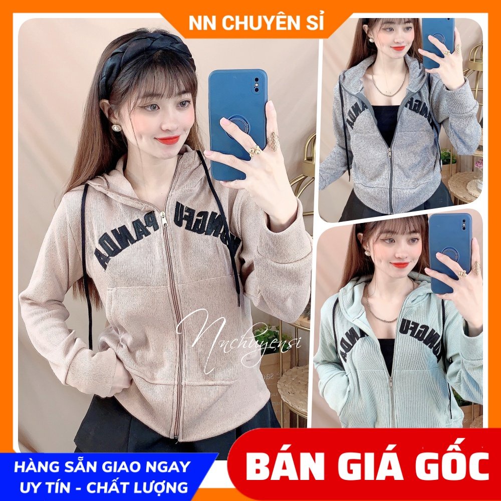 Áo khoác gân tăm cho nữ chất vải mềm co giãn lên phom ôm dáng thêu chữ dễ thương MT1981