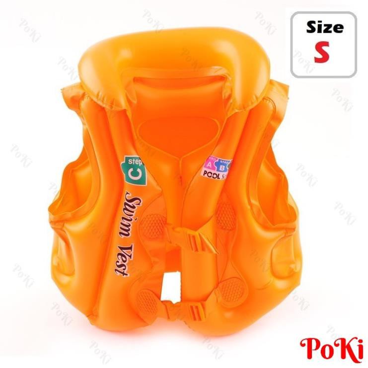 Áo phao bơi trẻ em ABC - Size S (bé từ 3-5 tuổi), chất liệu nhựa dẻo PVC an toàn - POKI