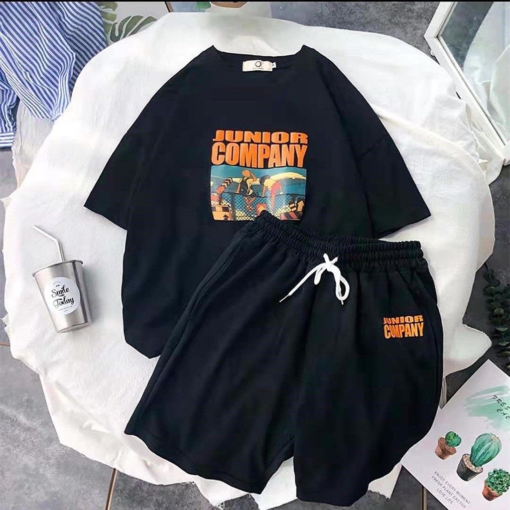 Bộ Quần Áo Thun Phông Nam Nữ Unisex Ngắn Tay Cổ Tròn Họa Tiết In Hot Trend Thời Trang Ulzzang