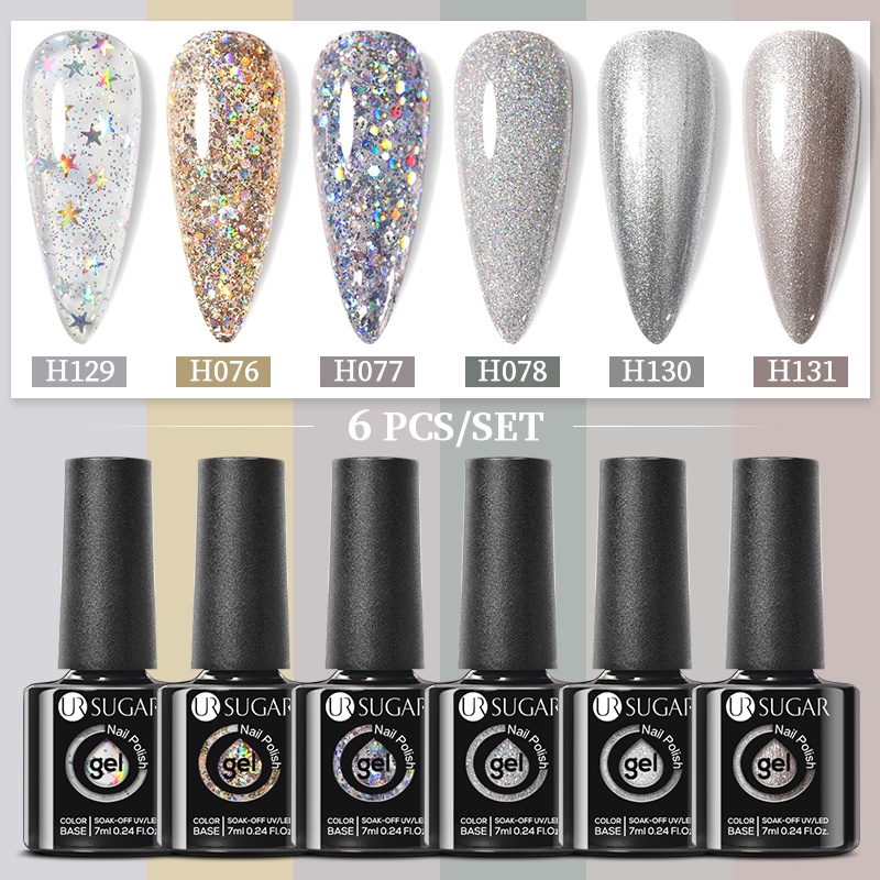 Bộ 6 lọ nước sơn móng tay UR SUGAR 7ml chất lượng cao