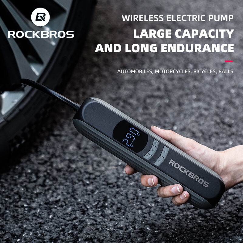 ROCKBROS Bơm Hơi Điện Tử Thông Minh Công Suất Cao Sạc Type-C