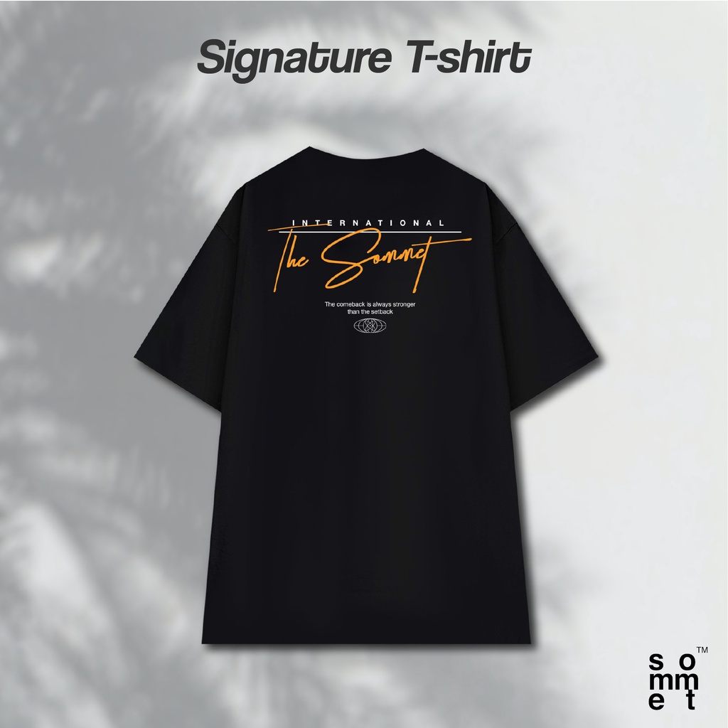 Áo Thun Unisex Local Brand The Sommet Màu Đen Oversize Signature Tee - TBS07