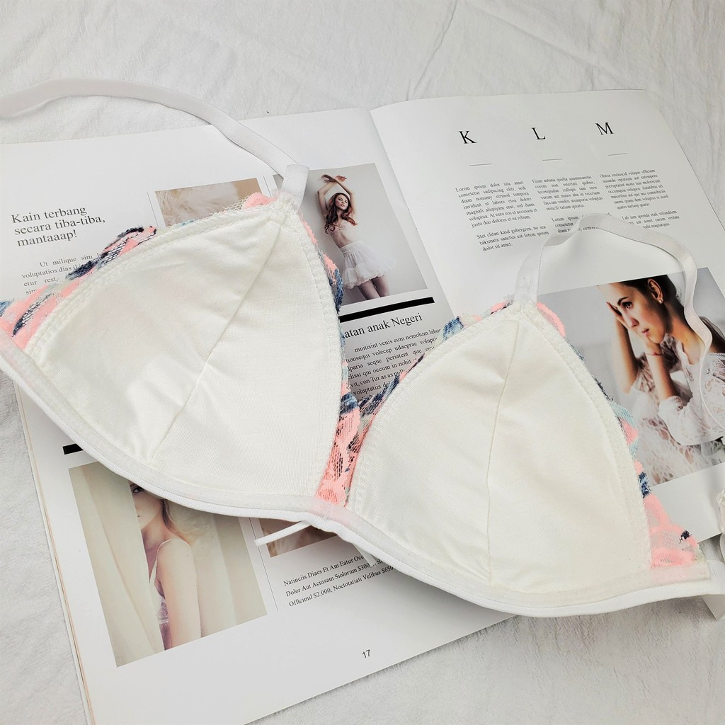 Bộ đồ lót sexy không gọng giá tốt ren lông vũ quần T by Nhà Sò NS181 | BigBuy360 - bigbuy360.vn